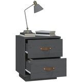  Noćni ormarići 2 kom sivi 40 x 34 x 45 cm od masivne borovine | Eponuda.com