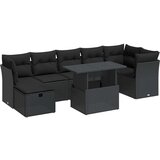 vidaXL 8-dijelni set vrtnih sofa od poliratana s jastucima crni | shoptok.hr