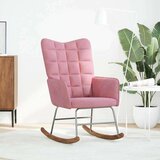 vidaXL Gugalni stol roza žamet | Shoptok.si