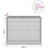  Gabion s žicom debljine 3,5 mm i mrežom 5x2,5 cm 200x100x150 cm | shoptok.hr