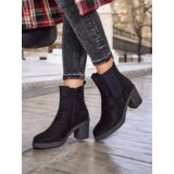 Resti Eco-suede women's ankle boots on a block heel Bregianka | ePonuda.com