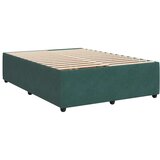 vidaXL Box spring postelja z vzmetnico temno zelen 140x190 cm žamet | Shoptok.si