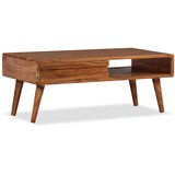  Stolić za kavu od masivnog drva sa izrezbarenom ladicom 100 x 50 x 40 cm | shoptok.hr