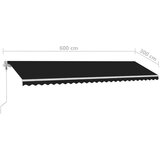  Samostojeća automatska tenda 600 x 300 cm antracit | shoptok.hr