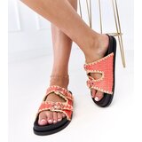  Orange woven slides with buckles Sameli | Shoptok.si
