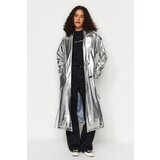 Trendyol Silver Belted Shiny Trench Coat | Shoptok.si