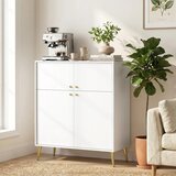  Moderni kredenc bife 105 4 cm s metalnim nogama za blagovaonicu i kuhinju krem ​​bijela | shoptok.hr