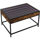 vidaXL Klubska mizica z neskončnimi LED dimljen hrast 70x50x41 cm | Shoptok.si