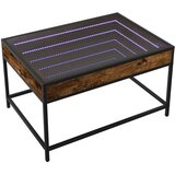 vidaXL Stolić s beskonačnim LED svjetlima boja hrasta 70x50x41 cm | shoptok.hr