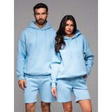 Ombre Unisex sweatshirt with hood and pockets - blue Cene