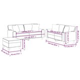  3-dijelni set sofa s jastucima crna od umjetne kože | shoptok.hr