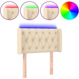 Maison Chic led posteljno vzglavje - vzglavna omarica - nočna omarica krem 83x16x78/88 cm blago, (21706260) Cene