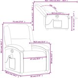 vidaXL Masažni naslanjač temno siv, blago | Shoptok.si