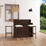  Barska garnitura 4-delna z blazinami rjava | Shoptok.si