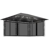 vidaXL Paviljon s komarnikom in LED lučkami 4x3x2,73 m antraciten Cene