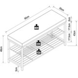 MID.YOU Regal Za Čevlje Taliro, Črna, Bela | Shoptok.si