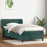 Box Spring krevet s madracem tamnozeleni 80x220 cm baršun | shoptok.hr