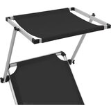  Sklopiva ležaljka s krovom od aluminija i tekstilena crna | shoptok.hr