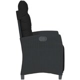  3-dijelni bistro set s jastucima crni od poliratana - Crna 1 | shoptok.hr