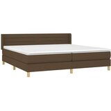  s oprugama i madracem tamnosmeđi 200x200 cm od tkanine | shoptok.hr