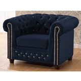 Ropez Moder žameten Chesterfield fotelj York Blik – | Shoptok.si