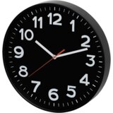 Home Zidni sat, staklena prednja strana, 1 x AA baterija, 250 mm, AWC250BK, Crni | Eponuda.ba