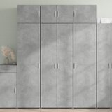 vidaXL Visoka komoda boja betona 70x42,5x185 cm od konstruiranog drva Cijene