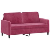  2-dijelni set sofa s jastucima crvena boja vina baršunasti | shoptok.hr