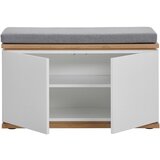 XORA garderobna klop bela, hrast artisan | Shoptok.si