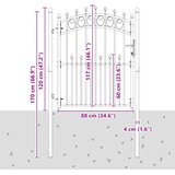  Vrata za ogradu EMMEN s šiljcima čelik 104x117 cm zelena | shoptok.hr