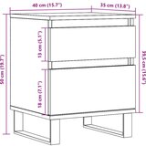 vidaXL Nočna omarica Old Wood 40x35x50 cm Inženirski les | Shoptok.si