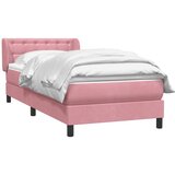 Box Spring krevet s madracem ružičasti 90x210 cm samt | Eponuda.ba