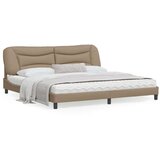  Posteljni okvir z vzglavjem kapučino 200x200 cm umetno usnje, (21081697) | Shoptok.si