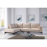 MID.YOU KOTNA SEDEŽNA GARNITURA, velurno krem barve | Shoptok.si