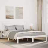  Dugi okvir kreveta bez madraca bijeli 160 x 220 cm masivno drvo | shoptok.hr