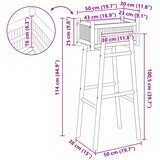  Vrtni saksija s držačem Prirodna 50 x 38 x 114 cm Bambus | shoptok.hr