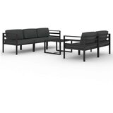  6-dijelna vrtna garnitura s jastucima aluminijska antracit | shoptok.hr