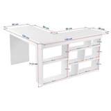 Hanah home Radni sto Vesper, 130 x 72 x 120 cm, Bijeli | Eponuda.ba