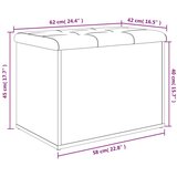  Klupa za pohranu crna 62 x 42 x 45 cm od konstruiranog drva | shoptok.hr