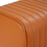  Klupa 110 x 30 x 45 cm Prava koža Smeđa Slike