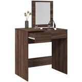  The Living Store Toaletna mizica z ogledalom rjav hrast 73x46,5x120 cm - Toaletna Mizica, (21497281) | Shoptok.si