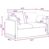 SOFA Tamno siva 138 x 78 x 80 cm Baršun | shoptok.hr