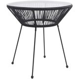  3-dijelni vanjski blagovaonski set od PVC ratana crni | shoptok.hr