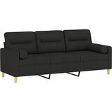  Trosjed s ukrasnim jastucima crni 180 cm od tkanine | Eponuda.com