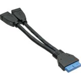  InLine 33445I 2x USB A 19 pin Crno | shoptok.hr