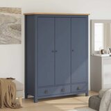  Trokrilni ormar Hill sivi 127 x 50 x 170 cm od masivne borovine | shoptok.hr