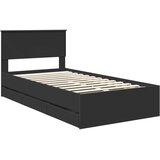  Krevetna konstrukcija Crna 100 x 200 cm Inženjersko Drvo | shoptok.hr