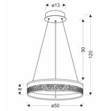  LED luster na sajli FROZI LED/32W/230V Ø 50 cm bela | Eponuda.com