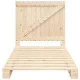  Okvir kreveta s uzglavljem 100 x 200 cm od masivne borovine | shoptok.hr