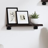 Maison Chic Stenska polica - Viseča Polica temno rjava 40x10x2 cm trdna hrastovina, (21784878) | Shoptok.si